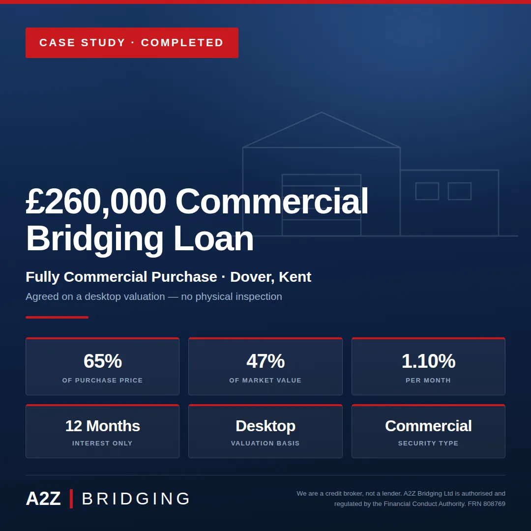 £260,000 commercial bridging loan case-study graphic
