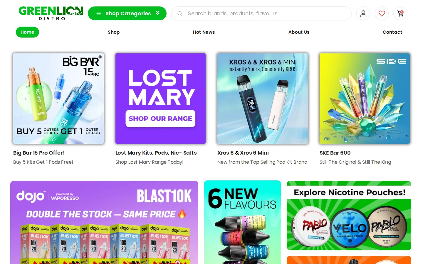Green Lion Distro homepage